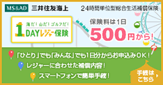 24時間単位型レジャー保険のお申込み
